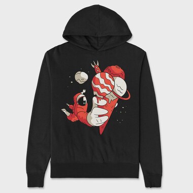 Astronaut Ice Cream, Hanorac Oversize Barbati (Unisex)
