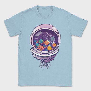 Astronaut Helmet And Planets, Tricou Barbati (Unisex)