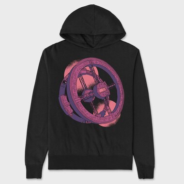 Space Station, Hanorac Oversize Barbati (Unisex)