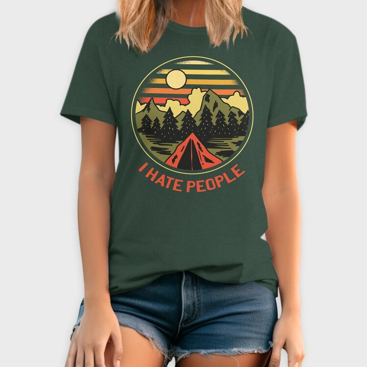 Camping Retro, Tricou Barbati (Unisex)