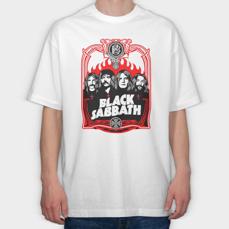 BLACK SABBATH Art design1, Tricou Oversize Barbati (Unisex)