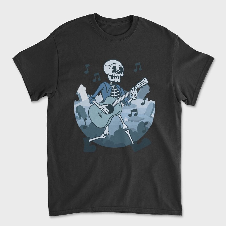 Skeleton Guitar, Tricou Barbati (Unisex)
