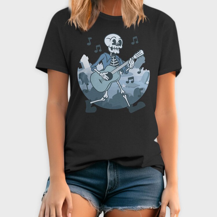 Skeleton Guitar, Tricou Barbati (Unisex)