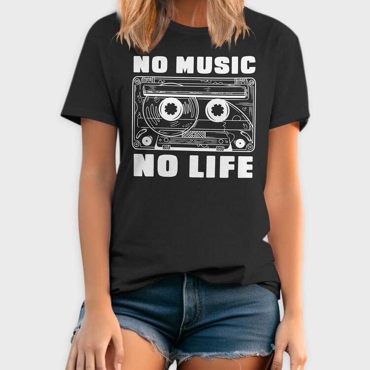 No Music No Life, Tricou Barbati (Unisex)