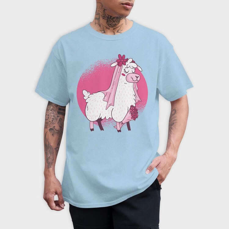 Llama Bride, Tricou Barbati (Unisex)