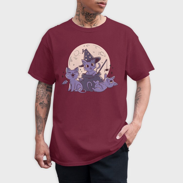 Cats Halloween Composition, Tricou Barbati (Unisex)