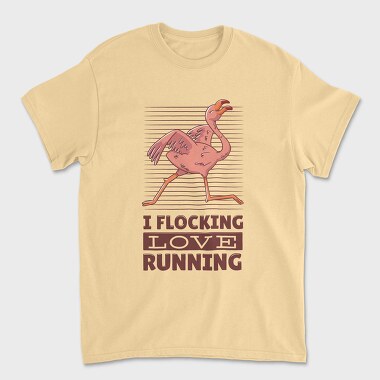 Flamingo Running, Tricou Barbati (Unisex)