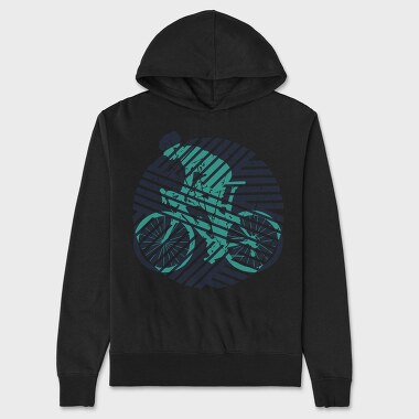 Geometric Bicycle, Hanorac Oversize Barbati (Unisex)