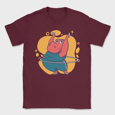 Hippo Hula Hoop, Tricou Barbati (Unisex)