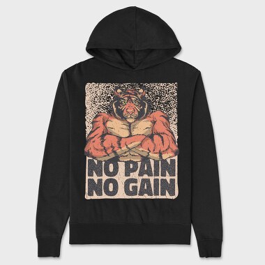 Muscular Tiger, Hanorac Oversize Barbati (Unisex)