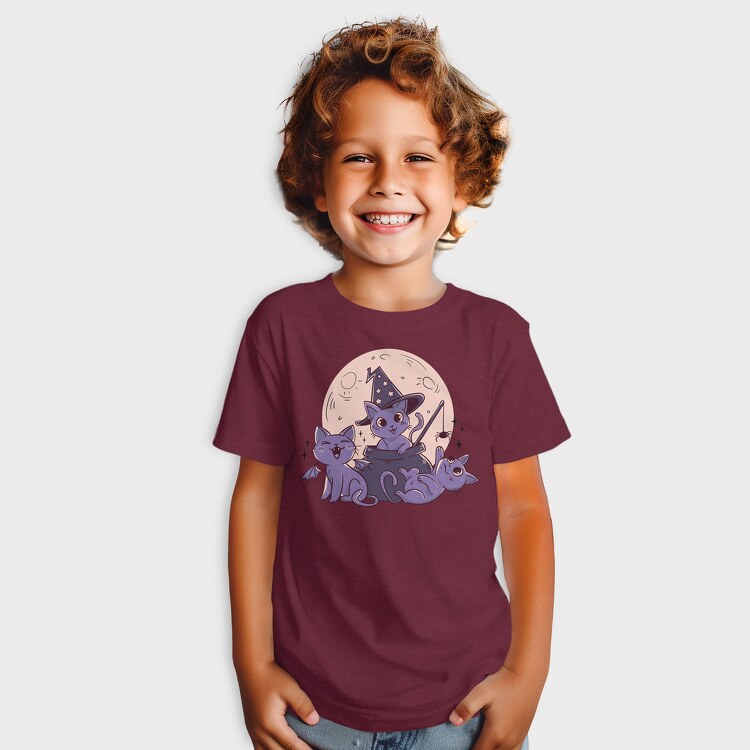 Cats Halloween Composition, Tricou Copii
