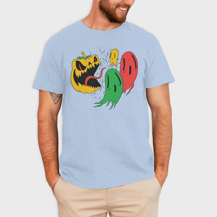 Pumpkin Ghosts, Tricou Barbati (Unisex)