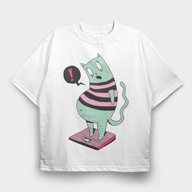 Fat Cat, Tricou Oversize Barbati (Unisex)