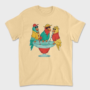 Parrots Drinking, Tricou Barbati (Unisex)