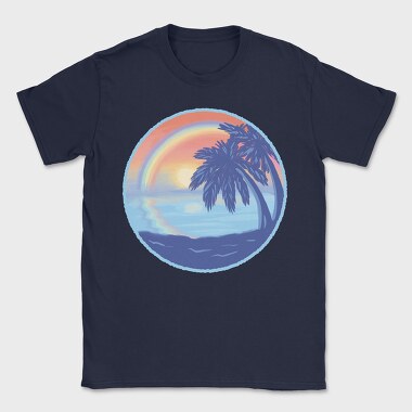 Sunset Rainbow Beach, Tricou Barbati (Unisex)