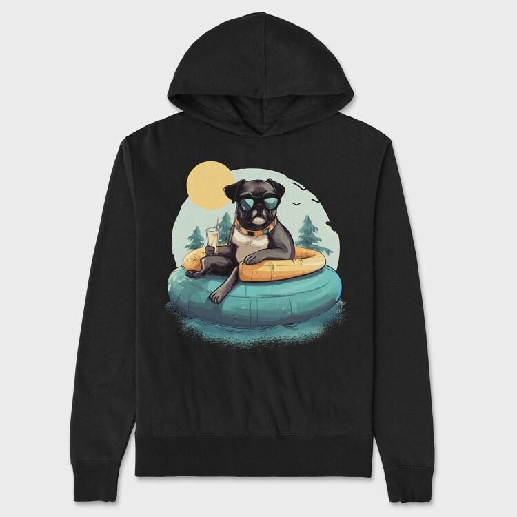 Pool Dog Summer, Hanorac Oversize Barbati (Unisex)