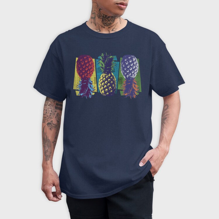 Pop Art Pineapple, Tricou Barbati (Unisex)