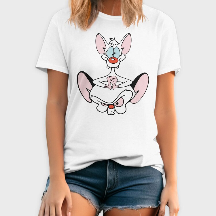 Cartoon Retro Pinky and Cerebro 1, Tricou Barbati (Unisex)