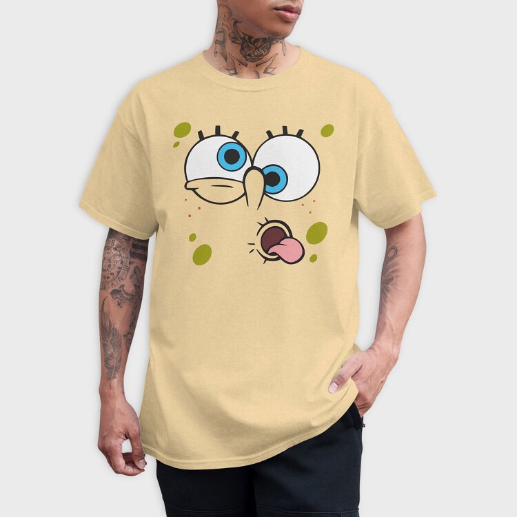 SpongeBob face 14, Tricou Barbati (Unisex)