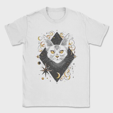 Cosmic Cat Orange, Tricou Barbati (Unisex)