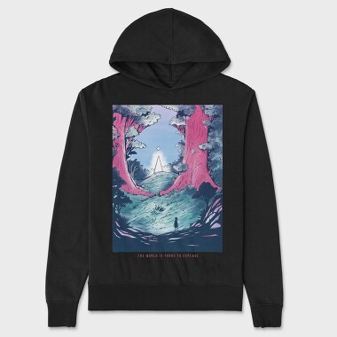 Fantasy Landscape 03, Hanorac Oversize Barbati (Unisex)