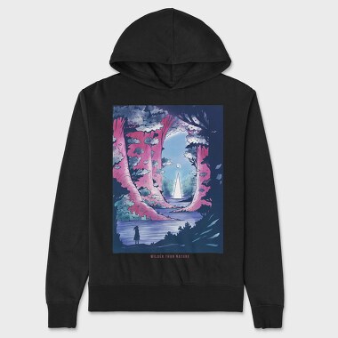 Fantasy Landscape 04, Hanorac Oversize Barbati (Unisex)