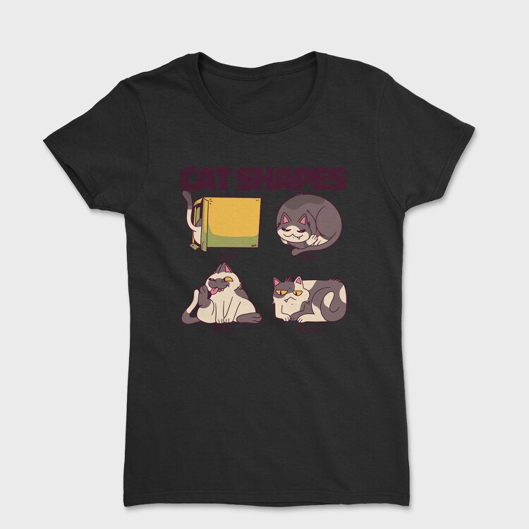 Funny Cat Shapes, Tricou Femei