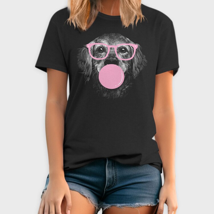 Golden Dog Glasses, Tricou Barbati (Unisex)