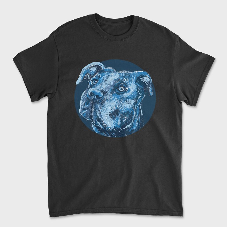 Portrait Pitbull, Tricou Barbati (Unisex)