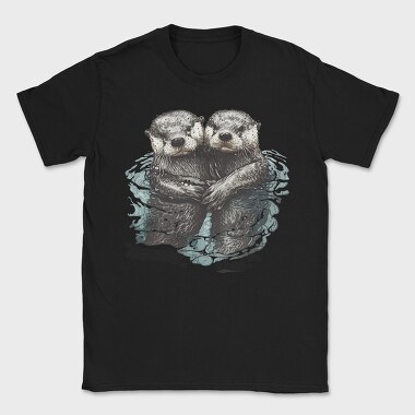 Otters Swimming, Tricou Barbati (Unisex)