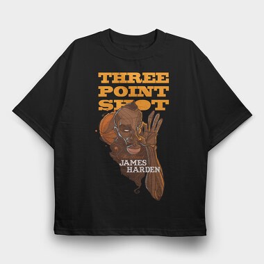 HARDEN 3 POINT SHOT, Tricou Oversize Barbati (Unisex)