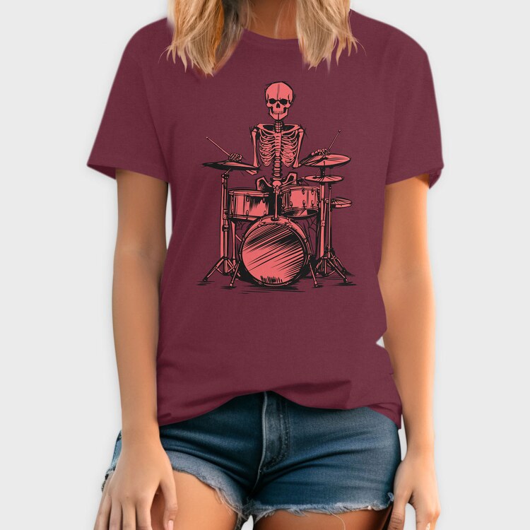 Red Skeleton Drummer, Tricou Barbati (Unisex)