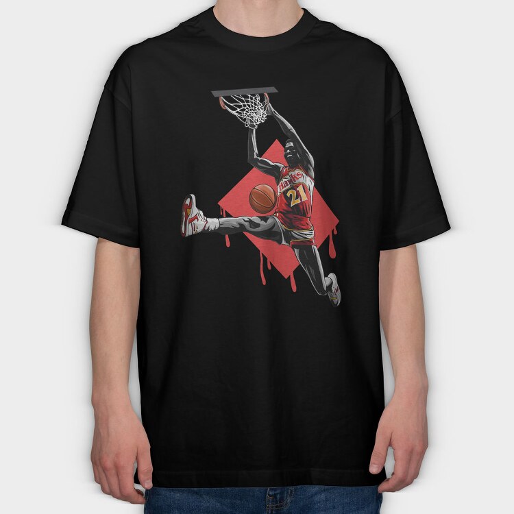 D WILKINS, Tricou Oversize Barbati (Unisex)