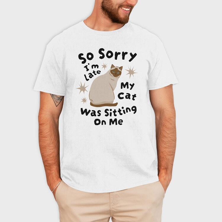 My Cat Was Sitting on Me, Tricou Barbati (Unisex)