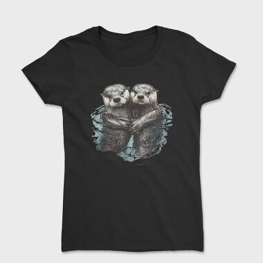 Otters Swimming, Tricou Femei
