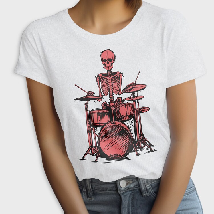 Red Skeleton Drummer, Tricou Femei