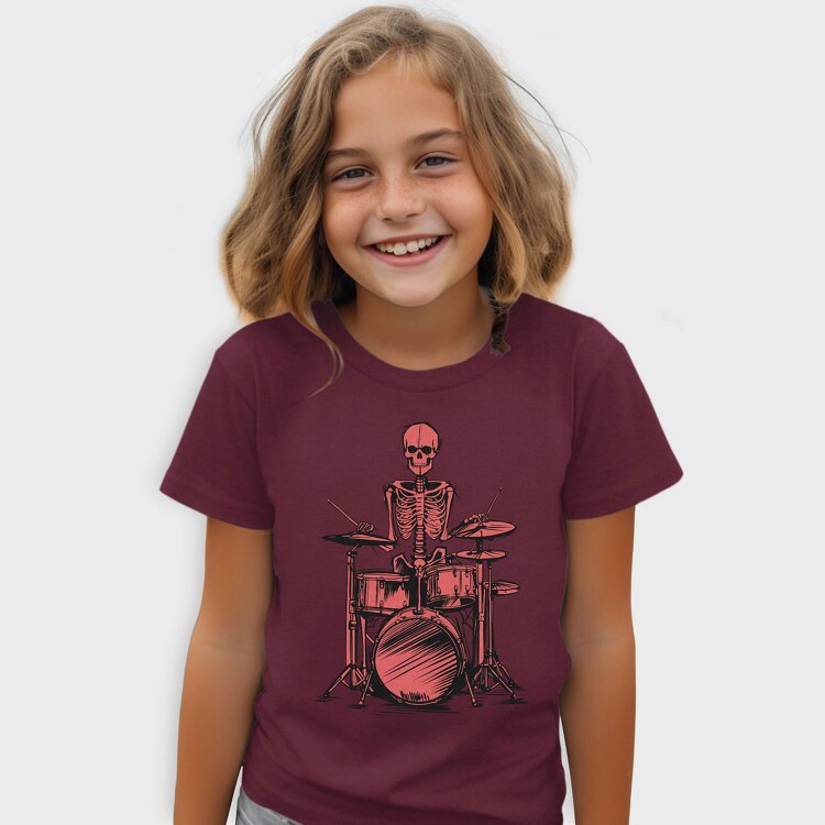 Red Skeleton Drummer, Tricou Copii
