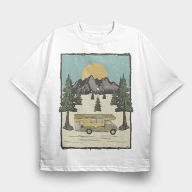 Retro Nature Outdoor 30, Tricou Oversize Barbati (Unisex)