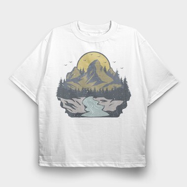Retro Nature Outdoor 4, Tricou Oversize Barbati (Unisex)