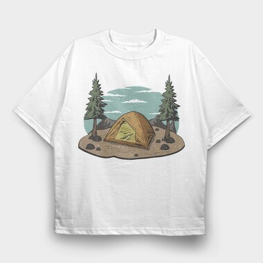 Retro Nature Outdoor 5, Tricou Oversize Barbati (Unisex)