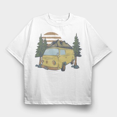 Retro Nature Outdoor 7, Tricou Oversize Barbati (Unisex)