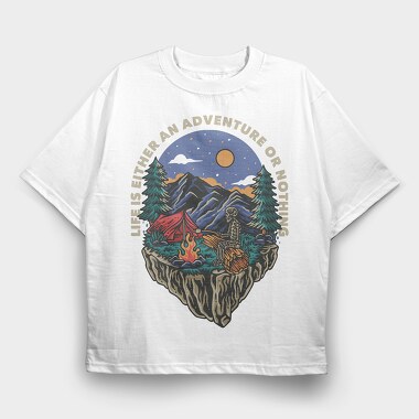 Adventure or Nothing, Tricou Oversize Barbati (Unisex)