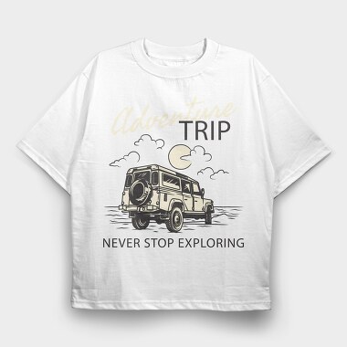 Adventure Trip, Tricou Oversize Barbati (Unisex)