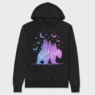 Bear Wild and Free, Hanorac Oversize Barbati (Unisex)