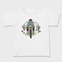 Biker Skeleton Cactus, Tricou Copii