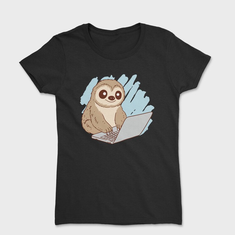 Sloth Using Computer, Tricou Femei