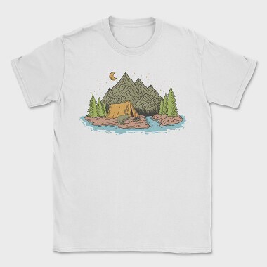 Camping Lake, Tricou Barbati (Unisex)