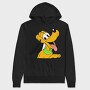 Cartoon Retro Pluto 1, Hanorac Oversize Barbati (Unisex)