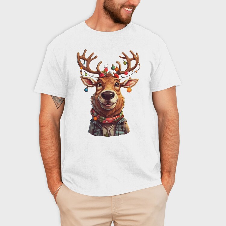 Reindeer Christmas Funny, Tricou Barbati (Unisex)