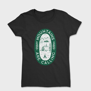 Mountains Are Calling Green, Tricou Femei